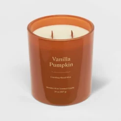 20oz Glass Woodwick Vanilla Pumpkin Candle - Threshold™ -Threshold GUEST 000ffd03 bef2 4ee7 aed0 dd9505355641