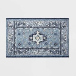 Vintage Persian Medallion Kitchen Rug Blue - Threshold™ -Threshold GUEST 025b5f6d 8461 43cc b2bd 68ea68432beb