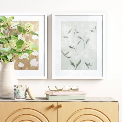 (Set Of 2) 16" X 20" Loose Floral Framed Wall Art - Threshold™ 3 (Set Of 2) 16" X 20" Loose Floral Framed Wall Art - Threshold™