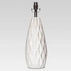 Faceted Ceramic Large Lamp Base White - Threshold 8 Faceted Ceramic Large Lamp Base White - Threshold -Threshold GUEST 048a6fec 999a 4be3 b619 5d35c87ec3f0