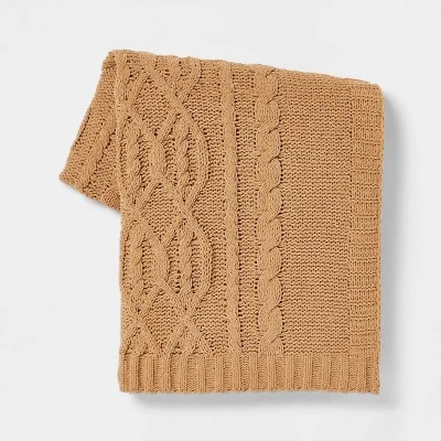 Cable Knit Chenille Throw Blanket - Threshold 7 Cable Knit Chenille Throw Blanket - Threshold - Image 5
