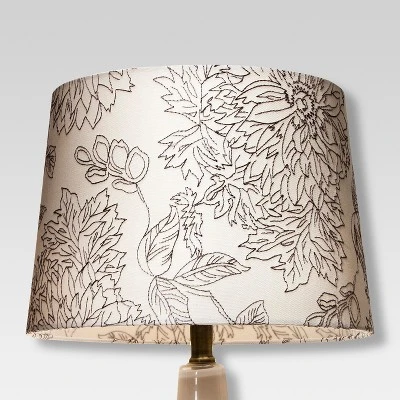 Toile Stitch Lamp Shade Shell - Threshold™: Linen Drum Slip Uno Fitter For Small Lamp Bases 4 Toile Stitch Lamp Shade Shell - Threshold™: Linen Drum Slip Uno Fitter For Small Lamp Bases - Image 2