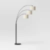 82"x56" Avenal 3-Head Shaded Arc Floor Lamp Black - Threshold™: Adjustable Standing Light For Living Room -Threshold GUEST 07f28af7 9cb9 44c2 9ebe 8af798f43cf7