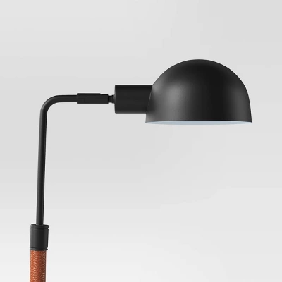 Pharmacy Task Lamp With Faux Leather Wrap Black (Includes LED Light Bulb) - Threshold™ 3 Pharmacy Task Lamp With Faux Leather Wrap Black (Includes LED Light Bulb) - Threshold™