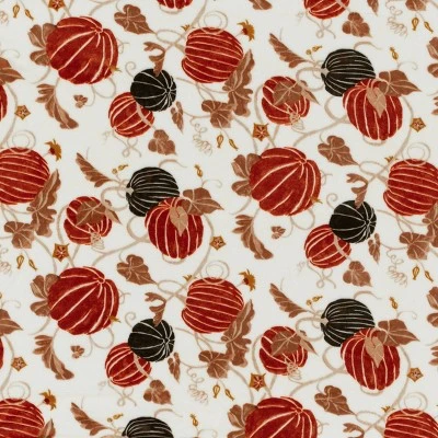 Pumpkin Printed Plush With Shearling Reverse Throw Blanket - Threshold™ 6 Pumpkin Printed Plush With Shearling Reverse Throw Blanket - Threshold™ - Image 4