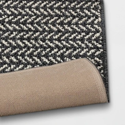 Herringbone Rug Gray - Threshold™ 5 Herringbone Rug Gray - Threshold™ - Image 3