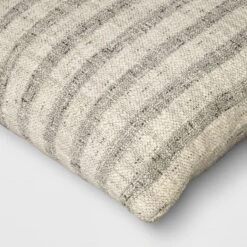 Woven Striped Square Throw Pillow Black/Ivory - Threshold™ -Threshold GUEST 1242fa7d 69e4 46d3 a39b 4dbe3587dc81
