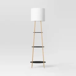 Shelf Floor Lamp Black/Natural - Threshold™ 8 Shelf Floor Lamp Black/Natural - Threshold™ -Threshold GUEST 1350825a 18e5 4036 8b1f 9e557d0454aa