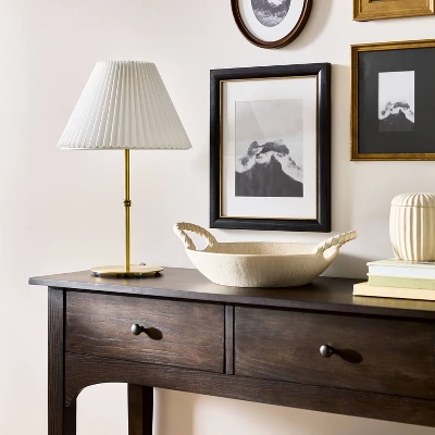 Tapered Lamp Shade With Knife Pleat White - Threshold™ Designed With Studio McGee 4 Tapered Lamp Shade With Knife Pleat White - Threshold™ Designed With Studio McGee - Image 2