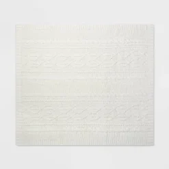 Cable Knit Chenille Throw Blanket - Threshold