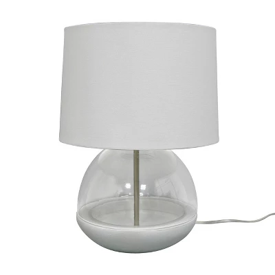 Glass Mixed Material Table Lamp Gray (Includes LED Light Bulb) - Threshold™ 5 Glass Mixed Material Table Lamp Gray (Includes LED Light Bulb) - Threshold™ - Image 3