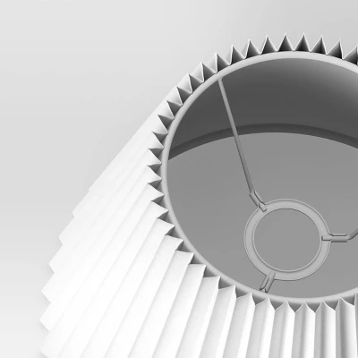 Small Pleated Lamp Shade White - Threshold™: Empire Shape, Cotton/Nylon, 7" H 6 Small Pleated Lamp Shade White - Threshold™: Empire Shape, Cotton/Nylon, 7" H - Image 4