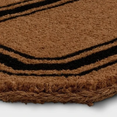 1'6"x2'6" Octagon Frame Coir Doormat Black - Threshold™ Designed With Studio McGee™ 4 1'6"x2'6" Octagon Frame Coir Doormat Black - Threshold™ Designed With Studio McGee™ - Image 2