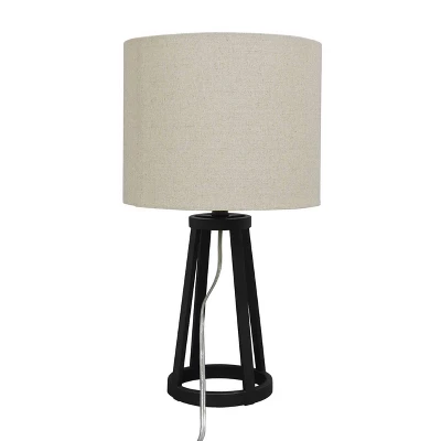 Medium Modern Industrial Assembled Table Lamp Black - Threshold™: UL Listed, Cotton-Linen Shade, Metal Body, No Bulb Included 9 Medium Modern Industrial Assembled Table Lamp Black - Threshold™: UL Listed, Cotton-Linen Shade, Metal Body, No Bulb Included - Image 7
