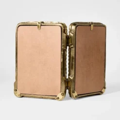 4"x6" Metal Rope Folding Picture Frame Brass - Threshold™ Designed With Studio McGee -Threshold GUEST 1a0f7fc3 11b6 4703 941d 4f746fb746a9