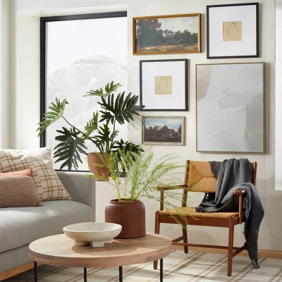 24" X 30" Neutral Abstract Lines Framed Canvas - Threshold™ Designed With Studio McGee 3 24" X 30" Neutral Abstract Lines Framed Canvas - Threshold™ Designed With Studio McGee