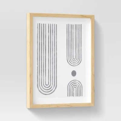 (Set Of 2) 16" X 20" Curve Lines Framed Under Glass Black - Threshold™ 6 (Set Of 2) 16" X 20" Curve Lines Framed Under Glass Black - Threshold™ - Image 4