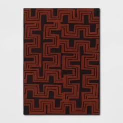 Geometric Area Rug Orange/Black - Threshold™ 9 Geometric Area Rug Orange/Black - Threshold™ -Threshold GUEST 2564fd19 ce22 4854 9b89 93fda9e70286