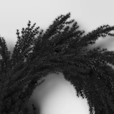 Halloween Grass Wreath Black - Threshold™ 4 Halloween Grass Wreath Black - Threshold™ - Image 2