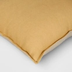 Square Linen Reversible Throw Pillow With Flange Contrast Neutral/Gold - Threshold™ -Threshold GUEST 25e94266 1276 4456 823d b1b3be061e34