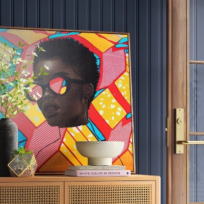 30" X 30" Pattern Portrait By Adekunle Adeleke Framed Wall Canvas - Threshold™ 3 30" X 30" Pattern Portrait By Adekunle Adeleke Framed Wall Canvas - Threshold™
