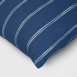 2pk Square Cotton Woven Stripe Throw Pillows Navy/Ivory - Threshold™ 7 2pk Square Cotton Woven Stripe Throw Pillows Navy/Ivory - Threshold™ -Threshold GUEST 27c3ddce 6d0d 4acc 971c e2137ebcd1fe