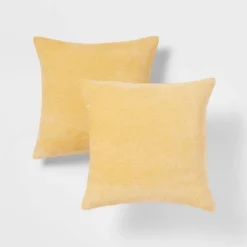 2pk Chenille Square Throw Pillows - Threshold™ -Threshold GUEST 2ab74984 d049 457c b7ed c8a84e827709