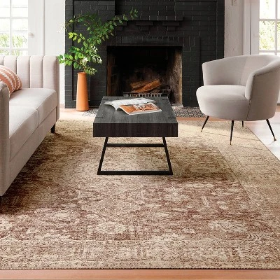 7'x10' Traditional Area Rug Brown - Threshold™ 3 7'x10' Traditional Area Rug Brown - Threshold™