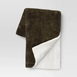 Solid Printed Plush With Shearling Reverse Throw Blanket - Threshold™ 13 Solid Printed Plush With Shearling Reverse Throw Blanket - Threshold™ -Threshold GUEST 306f0669 f058 4c55 b504 55172c9555eb