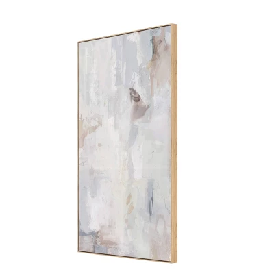 58" X 38" Tonal Abstract Framed Canvas - Threshold™ Designed With Studio McGee 3 58" X 38" Tonal Abstract Framed Canvas - Threshold™ Designed With Studio McGee