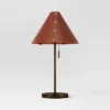 Table Lamp With Leather Shade Brown - Threshold™: Metal Base, Cone Shape, No Assembly, SGS Certified, 20" Height 1 Table Lamp With Leather Shade Brown - Threshold™: Metal Base, Cone Shape, No Assembly, SGS Certified, 20" Height -Threshold GUEST 32321483 36e5 473e 8af6 d4fa236f686b
