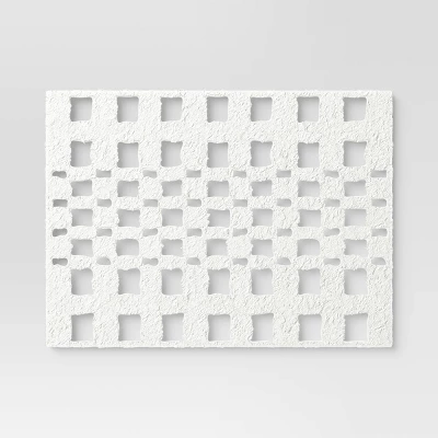 30" X 22" Metal And Paper Pulp Geometric Wall Sculpture Off-White - Threshold™ 4 30" X 22" Metal And Paper Pulp Geometric Wall Sculpture Off-White - Threshold™ - Image 2