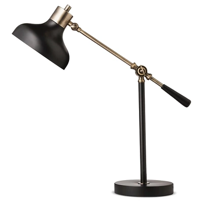 Crosby Schoolhouse Desk Lamp Black - Threshold™: Adjustable Stand, ETL Listed, Metal Shade, No Assembly Required 3 Crosby Schoolhouse Desk Lamp Black - Threshold™: Adjustable Stand, ETL Listed, Metal Shade, No Assembly Required