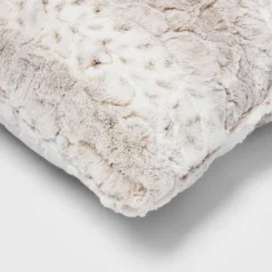 Snow Leopard Ombre Faux Fur Throw Pillow - Threshold™ -Threshold GUEST 3736a0e8 d523 4b7d 8a08 9d54d4dfe9b9