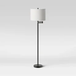 Metal Column Swing Arm Floor Lamp Black - Threshold™ 10 Metal Column Swing Arm Floor Lamp Black - Threshold™ -Threshold GUEST 38b04ef2 c9d6 4bff 8ba2 20444e77e7fb