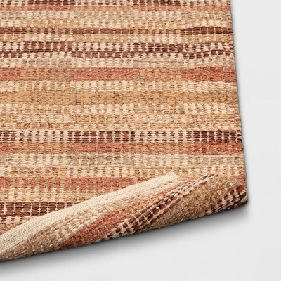 2'x3' Handwoven Accent Rug Brown - Threshold™: Rectangle, Low Pile, Indoor, Cotton & Jute, Entryway Rug 5 2'x3' Handwoven Accent Rug Brown - Threshold™: Rectangle, Low Pile, Indoor, Cotton & Jute, Entryway Rug - Image 3