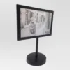4" X 6" Modern Standing Single Picture Frame Black - Threshold™: Metal, Tabletop Display, Glass Glazing