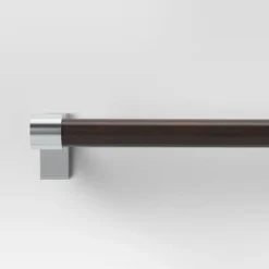 Dark Faux Wood Curtain Rod Nickel - Threshold™ 8 Dark Faux Wood Curtain Rod Nickel - Threshold™ -Threshold GUEST 3f1572b1 fc3d 4ce8 8600 dec628aa2d09