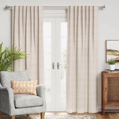 1pc Blackout Textural Overlay Window Curtain Panel - Threshold™ 2 1pc Blackout Textural Overlay Window Curtain Panel - Threshold™