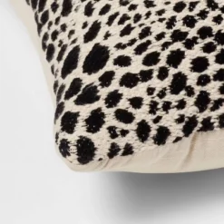 Square Jacquard Leopard Decorative Throw Pillow Black/Natural - Threshold™ 7 Square Jacquard Leopard Decorative Throw Pillow Black/Natural - Threshold™ -Threshold GUEST 428e0ddc 7458 4bb1 8b9a 71e11e80babc