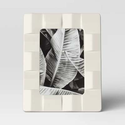 Stoneware Table Frame Matte Cream - Threshold™ 4 Stoneware Table Frame Matte Cream - Threshold™ - Image 2