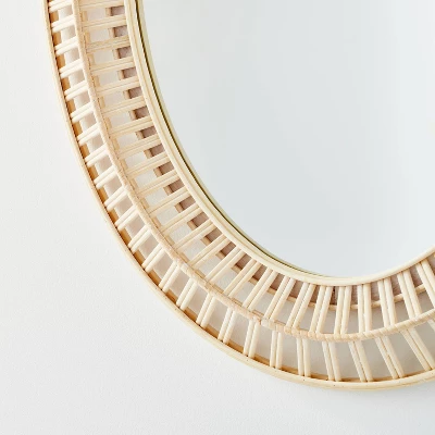 20" X 28" Light Woven Oval Mirror - Threshold™ Designed With Studio McGee 4 20" X 28" Light Woven Oval Mirror - Threshold™ Designed With Studio McGee - Image 2