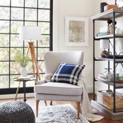 60"x16" Tripod Floor Lamp Oak Tone Wooden Finish - Threshold™: Elegant Standing Lighting, 3-Way Switch, UL Listed -Threshold GUEST 451eedd8 06bc 43dc bced a0cbcc3d0c93 1