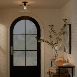 Glass Semi Flushmount Ceiling Light Black - Threshold™ Designed With Studio McGee 6 Glass Semi Flushmount Ceiling Light Black - Threshold™ Designed With Studio McGee -Threshold GUEST 471628e3 400c 4e84 b550 55b7ad1e96f9