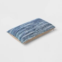 Oversized Lumbar Woven Pillow Blue - Threshold™ -Threshold GUEST 4b9ab3e9 14ba 4e8c 8796 57530109c0d9