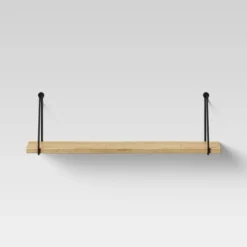 Wood Wall Shelf With Hanging Wire Natural/Black - Threshold™ 7 Wood Wall Shelf With Hanging Wire Natural/Black - Threshold™ -Threshold GUEST 4c05eaa6 7833 41bd abc6 c191ea2e24a5