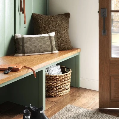 Oversized Textured Woven Cotton Striped Lumbar Throw Pillow - Threshold™ 3 Oversized Textured Woven Cotton Striped Lumbar Throw Pillow - Threshold™