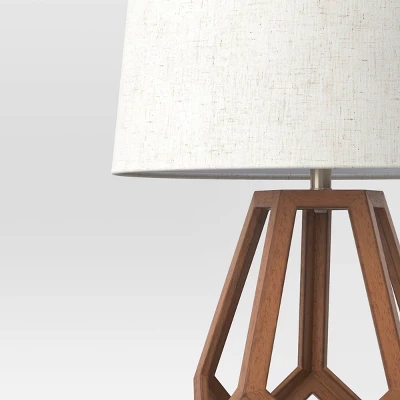 Large Wood Geo Assembled Table Lamp - Threshold™ 5 Large Wood Geo Assembled Table Lamp - Threshold™ - Image 3