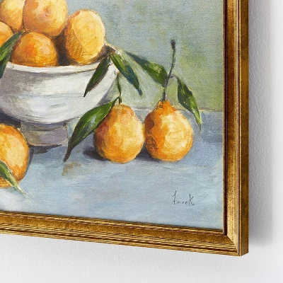 18" X 14" Citrus Harvest Framed Wall Canvas Antique Gold - Threshold™ Designed With Studio McGee 4 18" X 14" Citrus Harvest Framed Wall Canvas Antique Gold - Threshold™ Designed With Studio McGee - Image 2