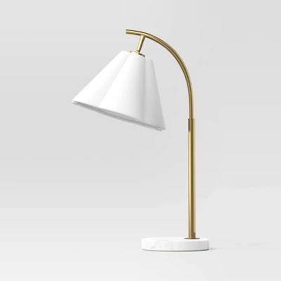 Scalloped Shade Table Lamp With Marble Base White - Threshold™ 3 Scalloped Shade Table Lamp With Marble Base White - Threshold™